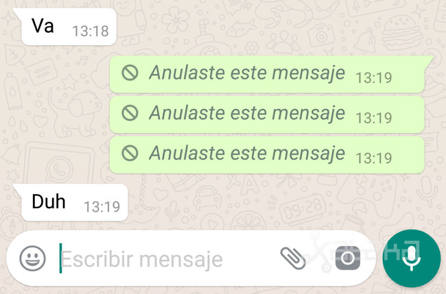 WhatsApp borrado
