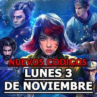 Free Fire MAX, códigos gratuitos para el Lunes 3 de noviembre 