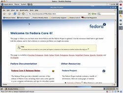 Fedora Core 6 Linux listo para usar en Parallels