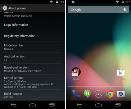 Las imágenes de fábrica de Android 4.4 para los Nexus 4, 7 y 10, disponibles