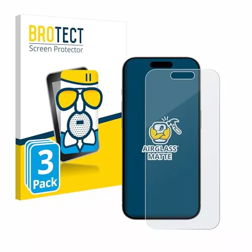 BROTECT Protector Pantalla para Apple iPhone 15 Pro (3 Unidades)  
