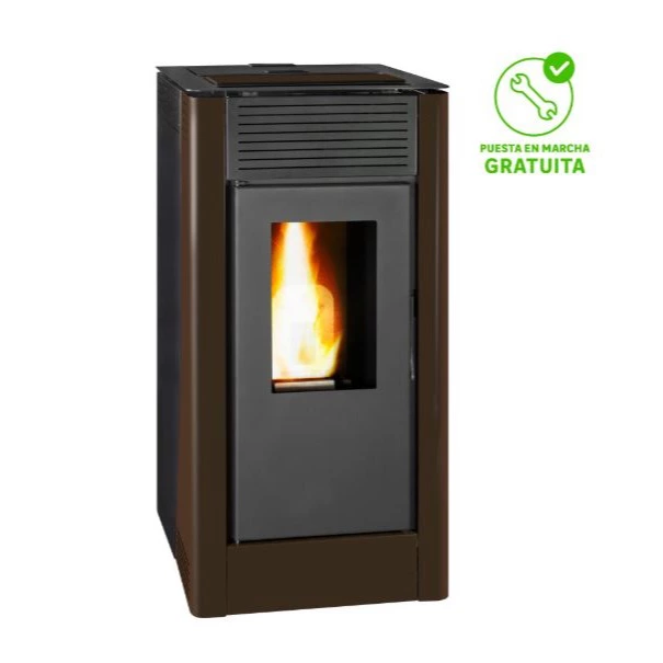 Hidroestufa de pellet TJ Velika 14,9 kW marrón

