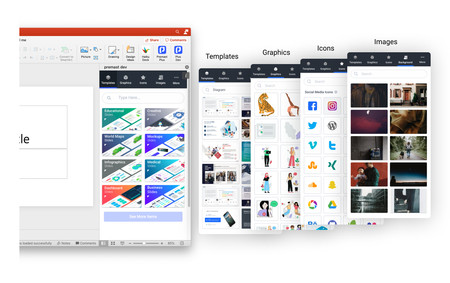 Con este plugin gratuito puedes integrar montones de plantillas, gráficos, iconos e imágenes directamente en PowerPoint
