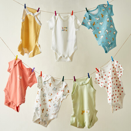 Newborn Baby Farm Animal Print Shortsleeve Bodysuit 7 Pack Gbp7 Eur10 13 Pln47