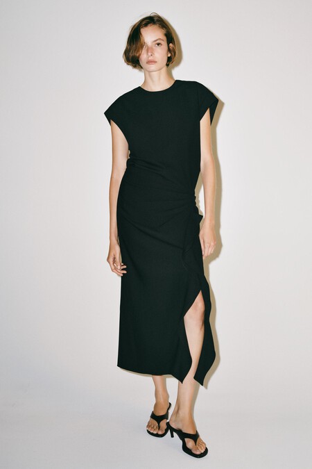Vestido midi negro