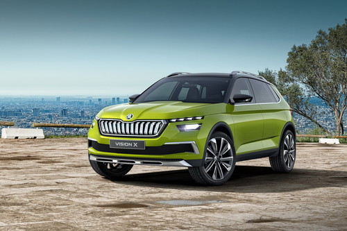 El Skoda Vision X Concept es híbrido, quema gas o gasolina y tiene la talla de un Arona