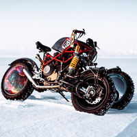 Esta moto rusa de tres ruedas es el proyecto más loco de Balamutti y quieren correr en el lago helado de Baikal