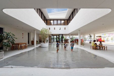 Preschool Collects Rainwater Puddles Kids Play Dai Ichi Yochien Hibino Sekkei 2