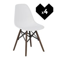 En eBay tenemos el pack de 4 sillas de diseño nórdico Ims X por 45,95 euros con envío gratis: menos de 12 euros la unidad 