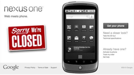 Google recibe las últimas unidades de Nexus One para su tienda online