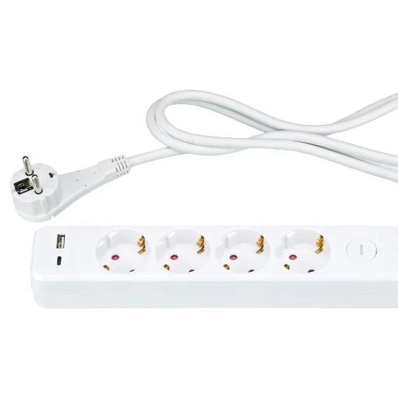 TRONIC
Regleta de enchufes con 4 tomas y USB