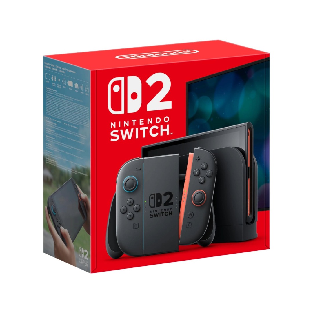 Consola - Nintendo Switch 2, 7.9” Full HD HDR 120 Hz, 256 GB, Magnetic Joy-Con 2 con modo ratón, Azul y Rojo Neón