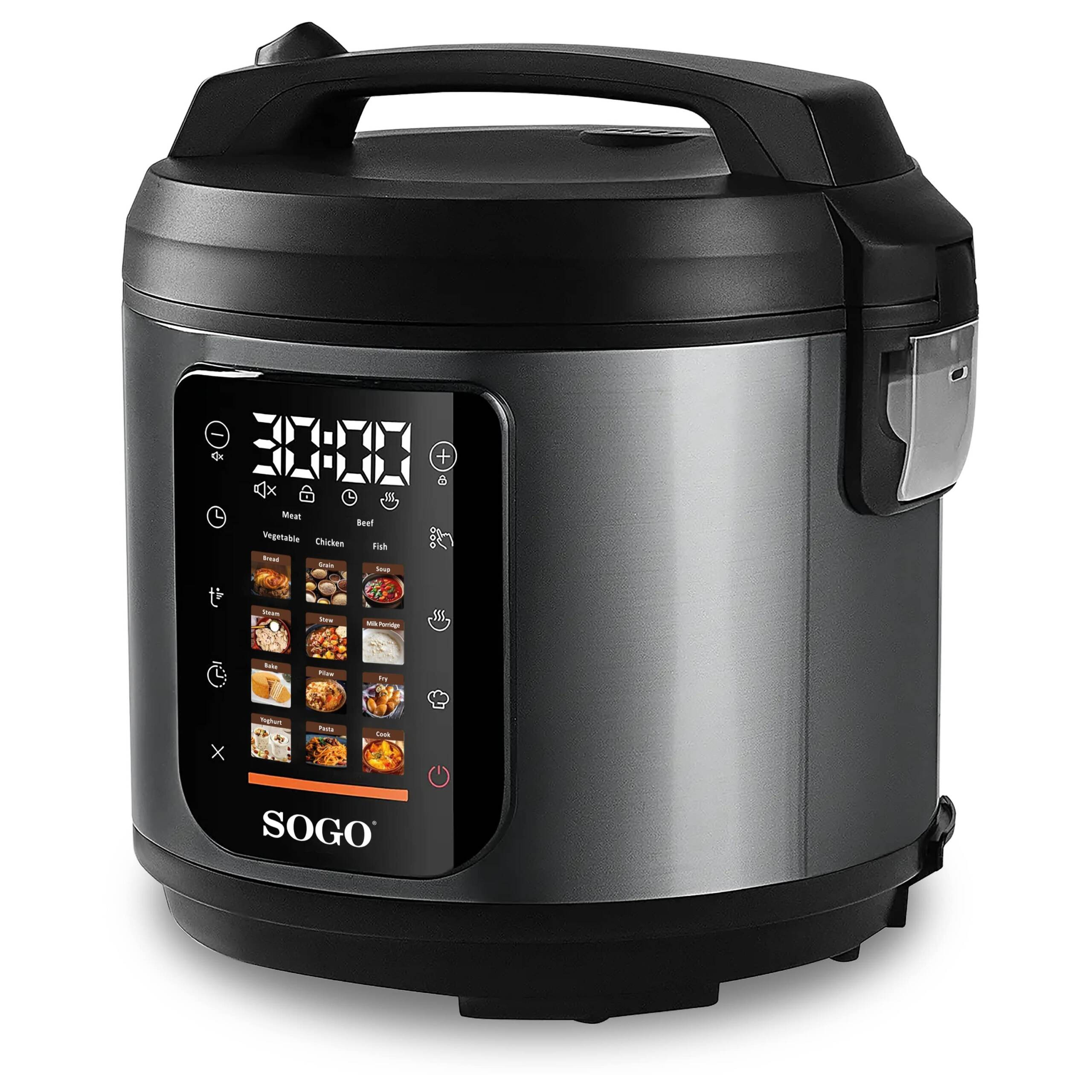 Olla eléctrica Sogo Deluxe 5 litros con 14 funciones