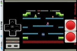 Una plantilla de vinilo para "notar" los controles del emulador de NES en el iPhone