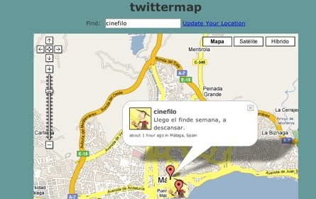 Twittermap, localizando a los usuarios de Twitter