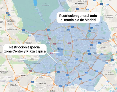 マドリードの車両制限