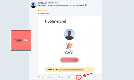 Tippin es una extensión para Chrome y Firefox con la que puedes dar propinas desde cada tuit