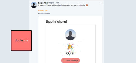Tippin es una extensión para Chrome y Firefox con la que puedes dar propinas desde cada tuit