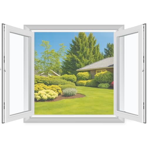 MYCARBON Mosquitera Adhesiva Ventana Mosquiteras de Ventanas 2 Pcs 120x120cm Cortable con Cuchillo Anti Moscas