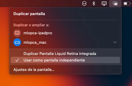 mac duplicar pantalla escritorio extendido