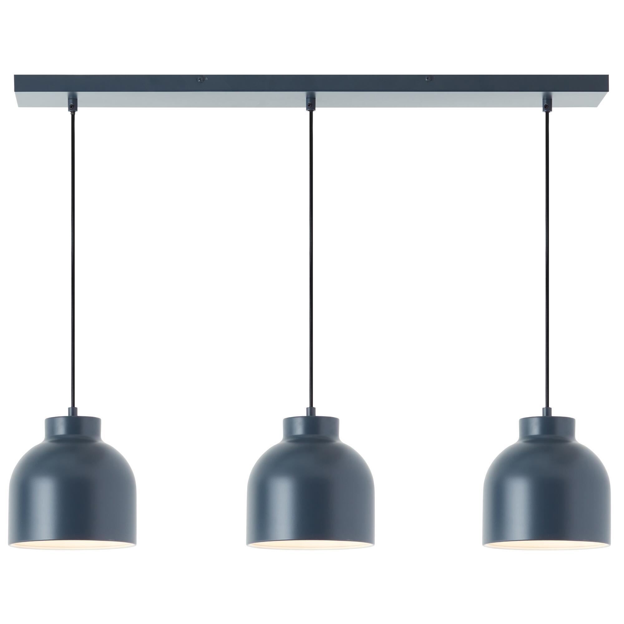 Lámpara de techo inspire tonka plateada 3 luces e27