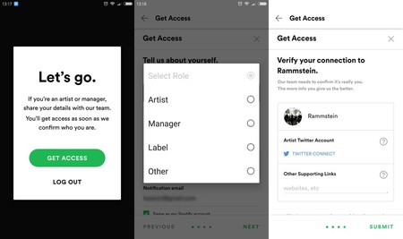 Acceso Spotify Artistas