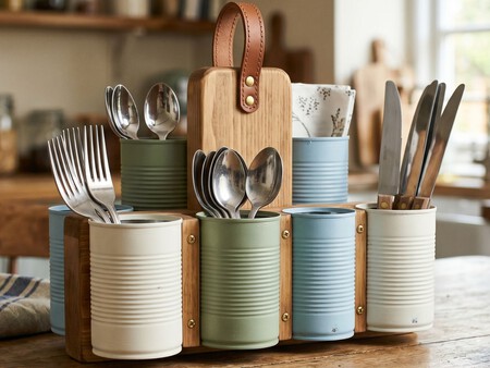 Cómo hacer un portacubiertos con latas de aluminio para organizar tu casa y no tirarlas