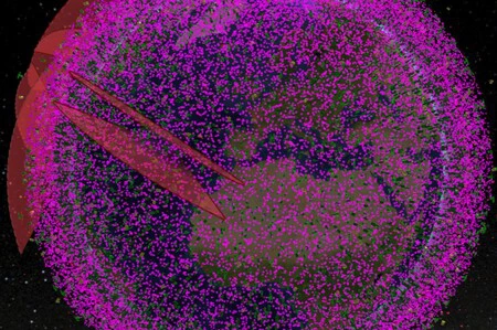 Mapa basura espacial