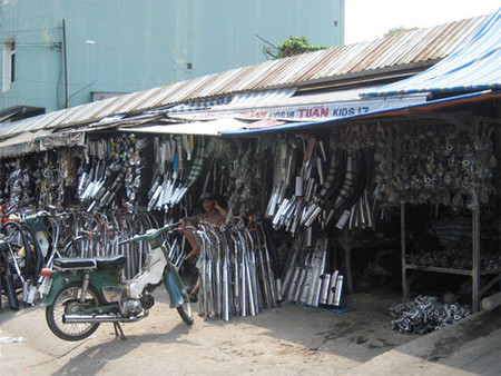 Mercadillo de motos en Saigón