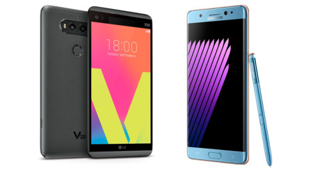 LG V20 y Samsung Galaxy Note 7 frente a frente: experiencia multimedia vs productividad