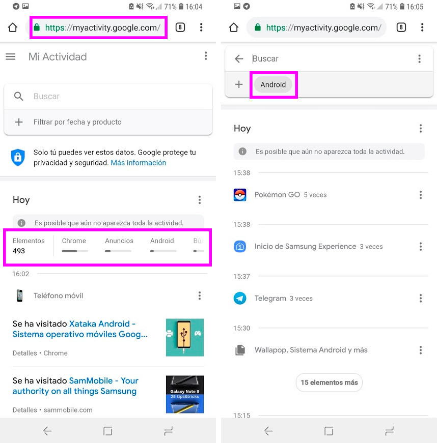 Cómo borrar el historial de búsqueda de Google desde un móvil Android