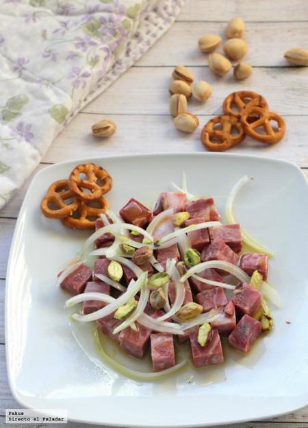 Ensalada alemana de morros o cabeza de jabalí. Receta de ensalada de invierno