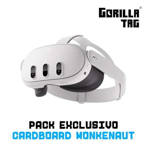 Meta Quest 3 512 GB | Gafas de realidad virtual sin cables — Pack Cardboard Monkenaut — Exclusivo de Amazon