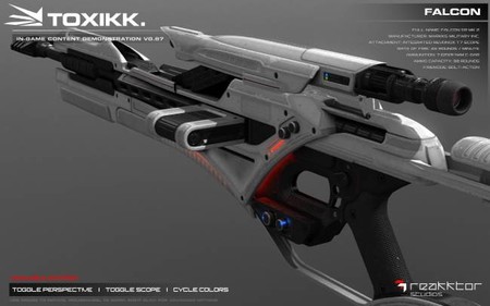 Así de chulas son las armas de TOXIKK en 3D