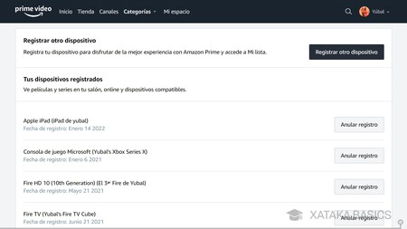 Registrar dispositivo cheap en prime video