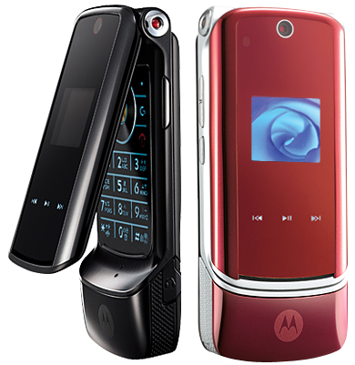 Motorola KRZR, rojo o negro