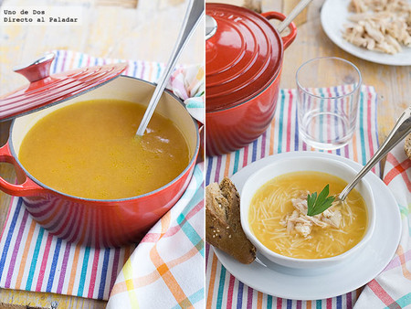 Receta de sopa de pollo casera