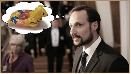 El príncipe Haakon: ¡hombre al agua!