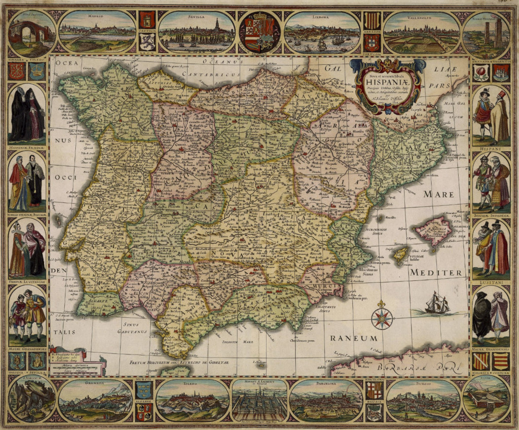Nova Et Accurata Tabula Hispaniae 1652