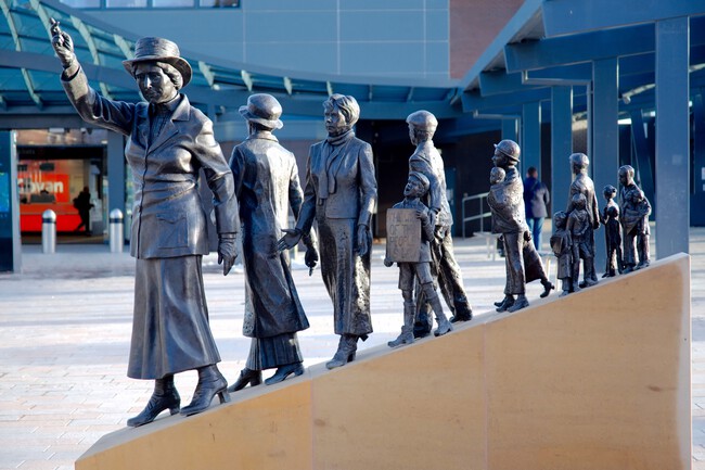 Mary Barbour Statue Side View