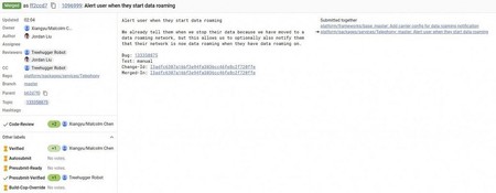 Data Roaming Notification