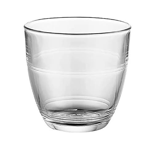 Acan Set de 4 vasos de cristal 16 cl, pack de vasos, diseño clásico, resistentes al choque térmico, ligeros, aptos para lavavajillas, microondas