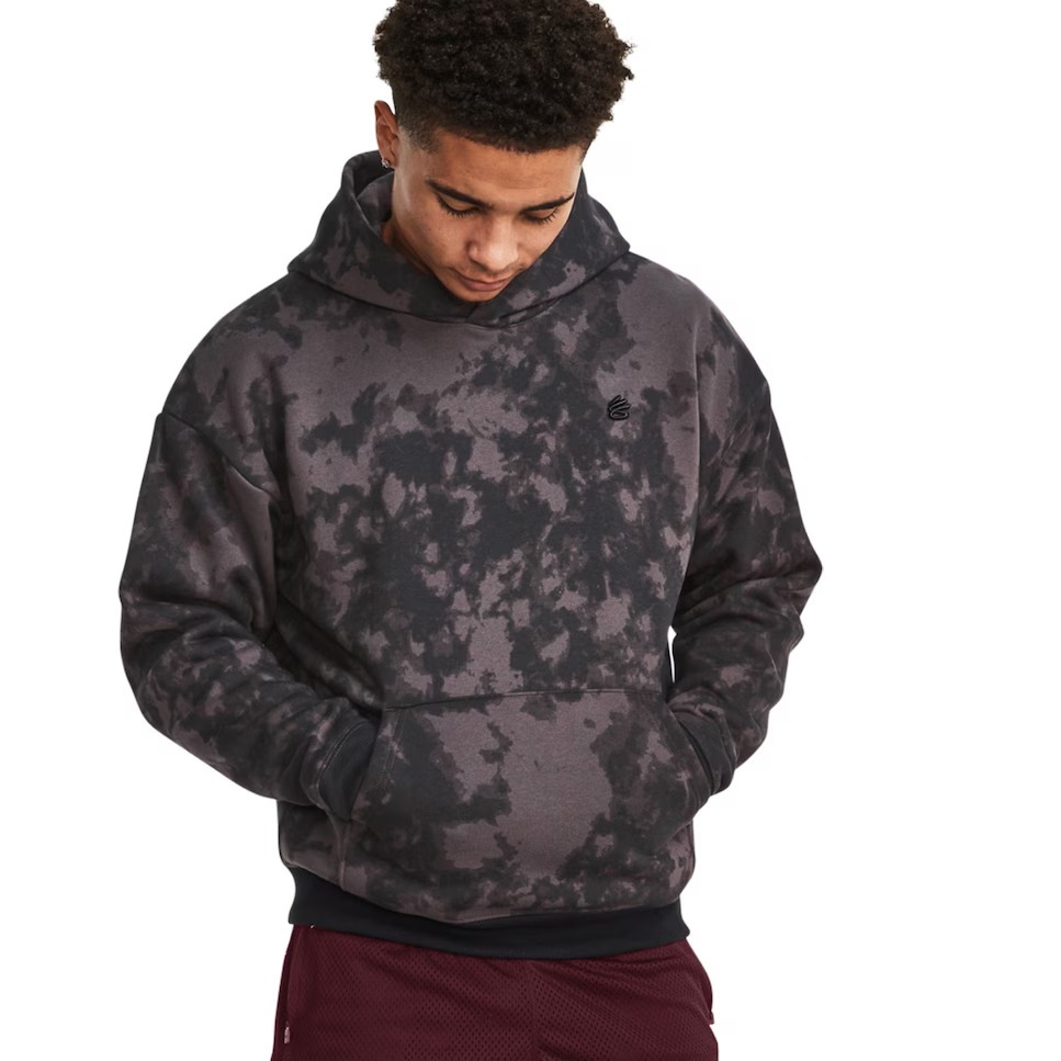 Sudadera con capucha Curry Acid Wash para hombre
