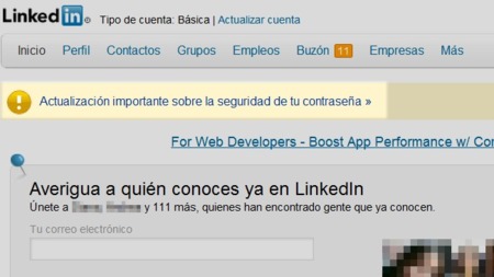 LinkedIn ha inhabilitado las contraseñas expuestas