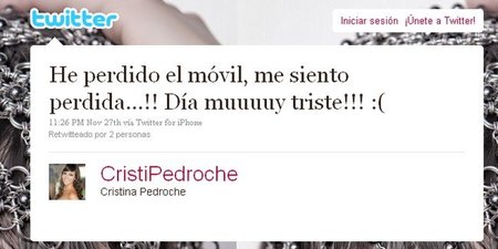 Cristina Pedroche se queda sin su iphone blanco