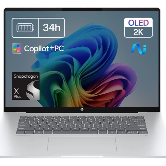 HP - Portátil HP OmniBook 5 16-bf0001ns Copilot+PC, QC Snapdragon X Plus X1P-42-100, 32GB, 1TB SSD, 16' OLED, W11.