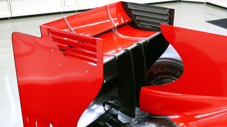 Toyota TF110 Detalle alerón trasero