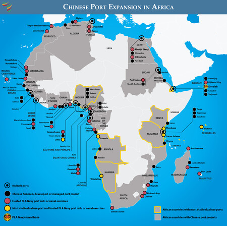 China Africa Port Map Final