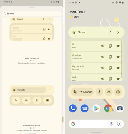 Google翻訳用に開発中の2つのウィジェットが流出。