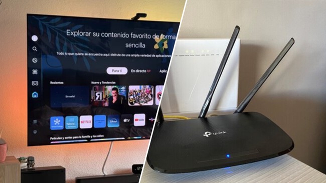 Televisor Samsung y router